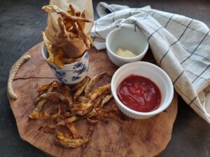 Recept na chipsy ze slupek od brambor v horkovzdušné fritéze
