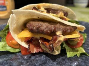 Recept na Tortilla Smash burger v horkovzdušné fritéze