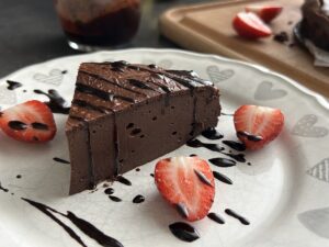 Recept na Čokoládový cheesecake v horkovzdušné fritéze (ze 3 ingrediencí)