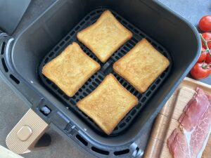 Recept na topinky toustového chleba v horkovzdušné fritéze