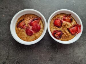 zapečená ovesná kaše - sladký recept v horkovzdušné fritéze