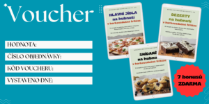 Voucher na balík 3 kuchařek na hubnutí + 7 bonusů zdarma