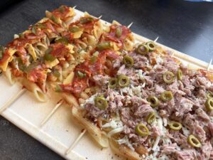 penne špízy recept