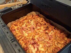 zapečené těstoviny v horkovzdušné fritéze