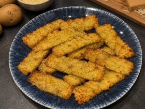 Recept na parmezánové tyčinky z brambor v horkovzdušné fritéze