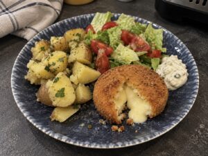 Recept na Smažený hermelín v horkovzdušné fritéze (obalovaný hermelín)
